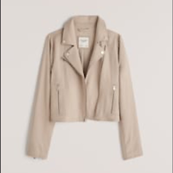 Abercrombie & Fitch Jackets & Blazers - Abercrombie Drapey Moto Jacket in Khaki